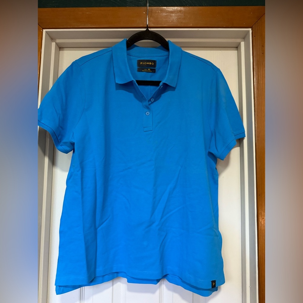 Piombo Blue Polo Shirt NWOT